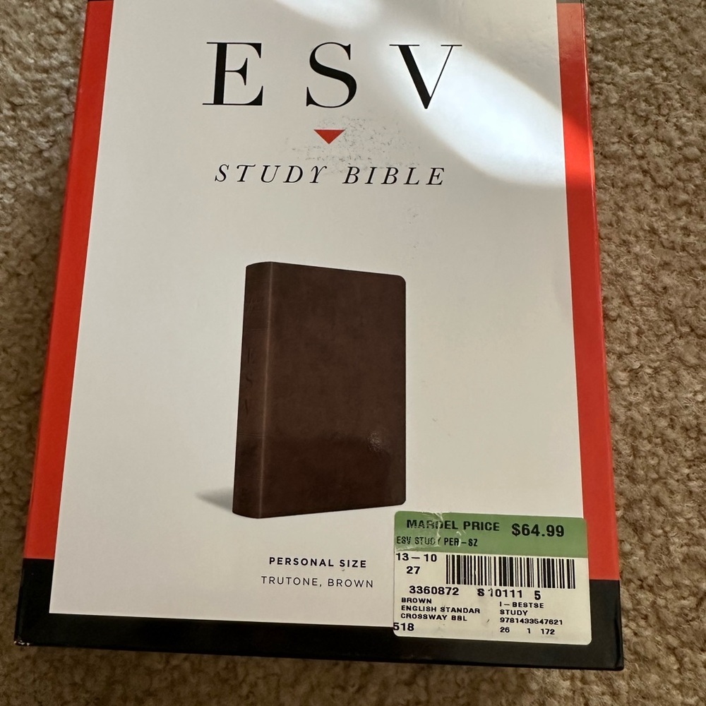 ESV Study Bible - Brown Leather Cover